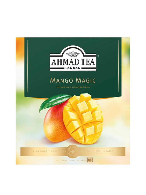 Чай "Ahmad Tea", Магия Манго, чёрный, пакетики в конвертах, 100х1,5г,