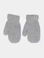Серый детские зимние варежки с мехом 4-6 лет