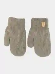 Зеленый детские зимние варежки с мехом 4-6 лет