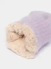 Сиреневый варежки женские с мехом, шерстяные, зимние, с меховым подкладом, утепленные