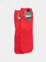 Алый носки новогодние женские