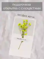 Лимонный открытка для цветов и подарков сухоцветы, открытка подарочная "С днём рождения", открытки