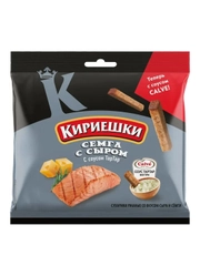 КИРИЕШКИ сухарики со вкусом семги с сыром и соусом тар-тар, 85 г