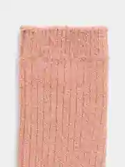 Кораллово-розовый теплые носки шерстяные
