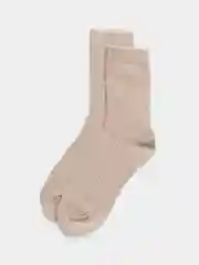 Бежевый теплые носки шерстяные