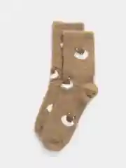 Шоколадный носки женские тёплые