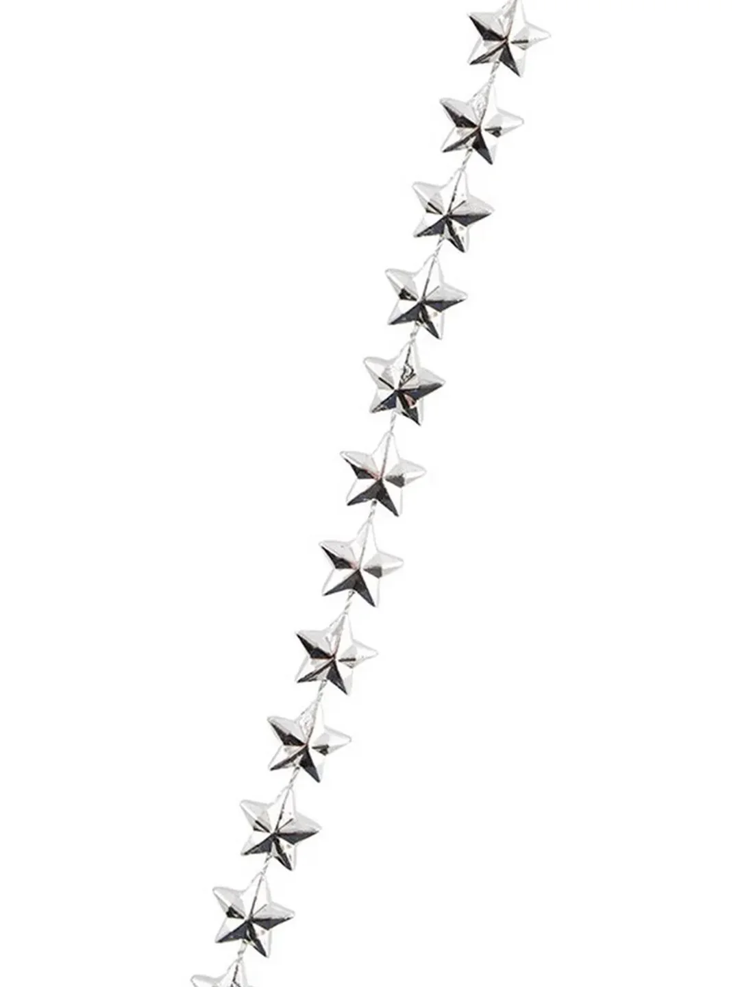 Серебряный бусы "Звездочки", 2,7м