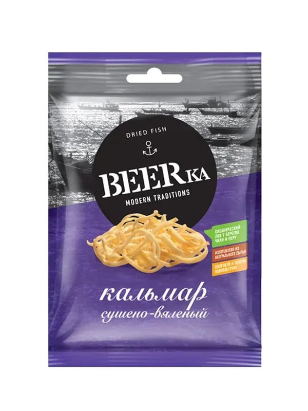 BEERKA  кальмар сушёно-вяленый, 38г