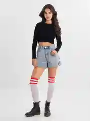 Красный гольфы выше колен женские