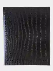Черный тетрадь 48/96л А5, клетка на скобе Обл. Бумвинил METALLIC