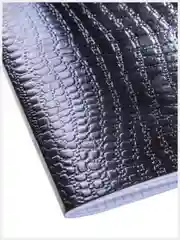 Черный тетрадь 48/96л А5, клетка на скобе Обл. Бумвинил METALLIC