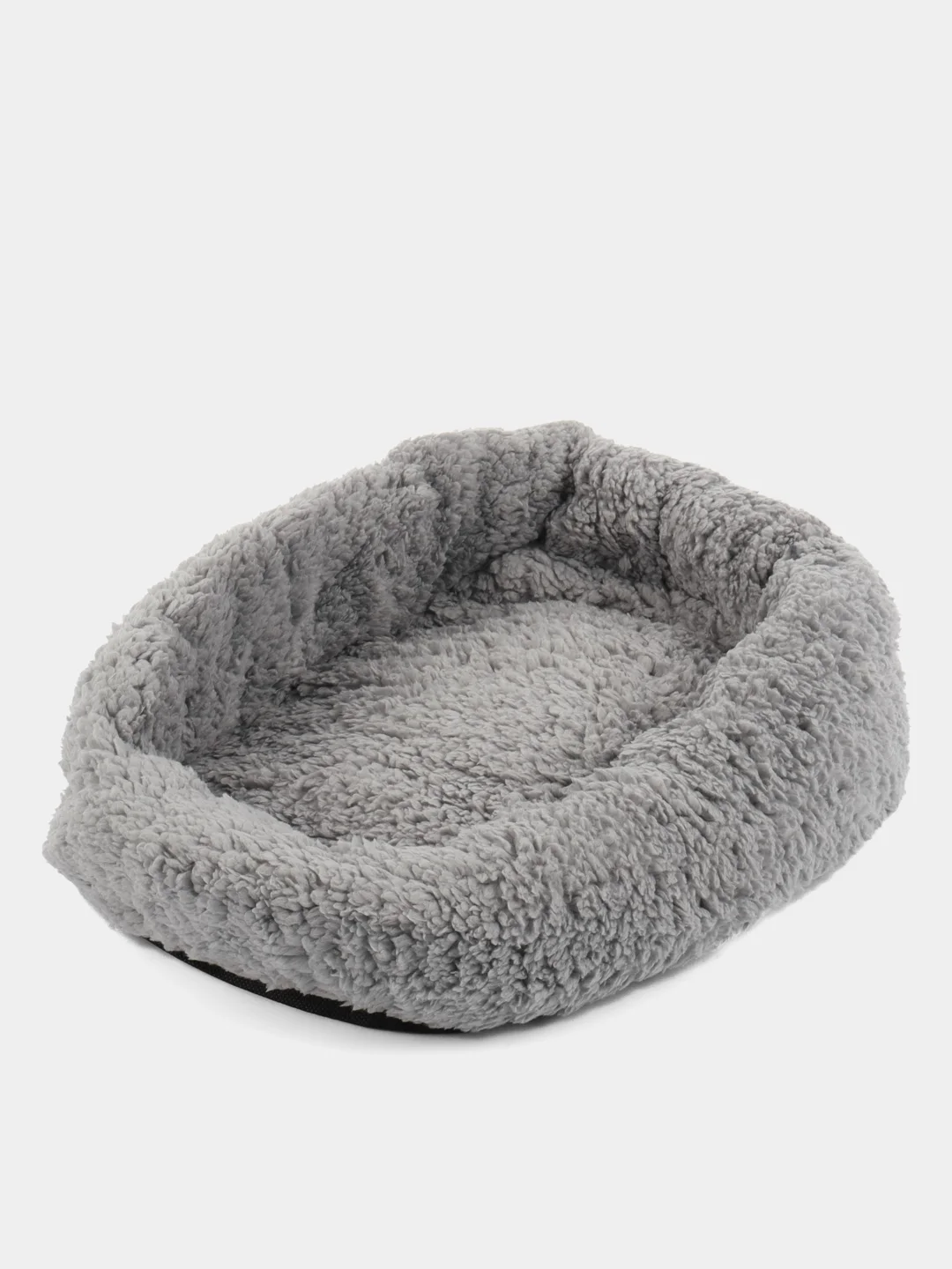 Серый лежанка для собак и кошек, мягкий мех, 45х35х11 см