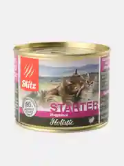 Blitz Starter 24 штуки, корм для беременных кошек и котят, 24 х 200 г
