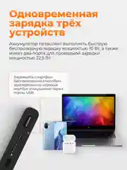 Черный внешний аккумулятор Xiaomi Mi Wireless 10000 mAh 10W WPB15PDZM