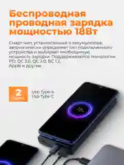 Черный внешний аккумулятор Xiaomi Mi Wireless 10000 mAh 10W WPB15PDZM