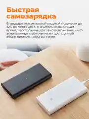 Черный внешний аккумулятор Xiaomi Mi Wireless 10000 mAh 10W WPB15PDZM