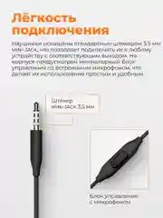 Черный наушники проводные Xiaomi Piston Youth Edition