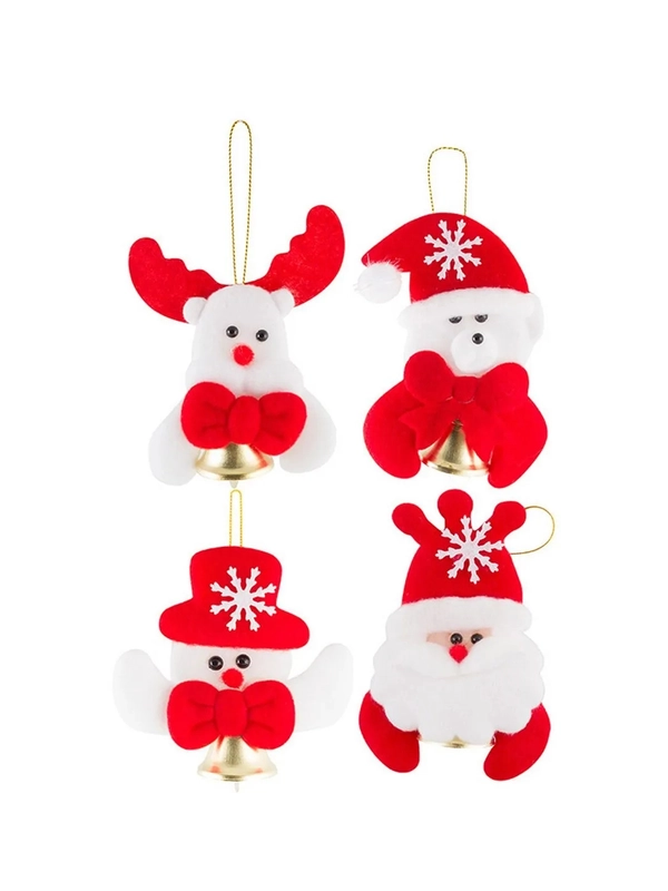 Украшение новогоднее бубенчик с игрушкой SYTLD-541927 8х13см