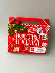 Красный подарочный набор новогодний 12 предметов "Новогодняя посылка"