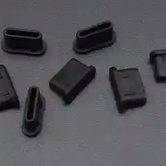 Черный заглушки для телефона силиконовые пылезащитные для Type-C, 5 штук