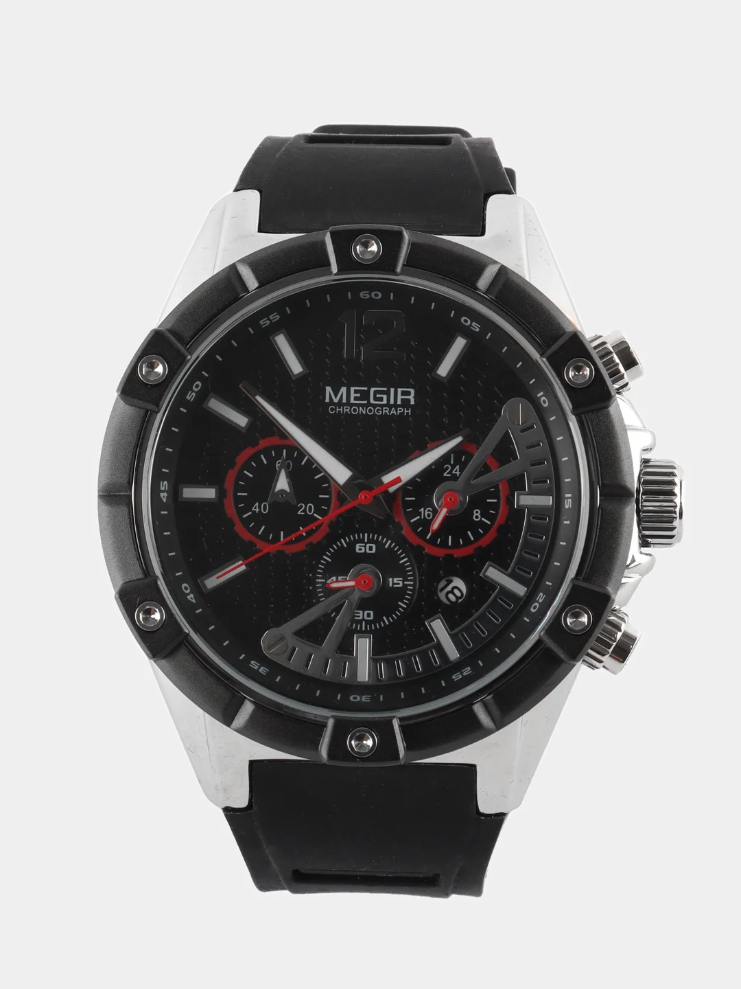 Серебряный мужские часы Megir 2083