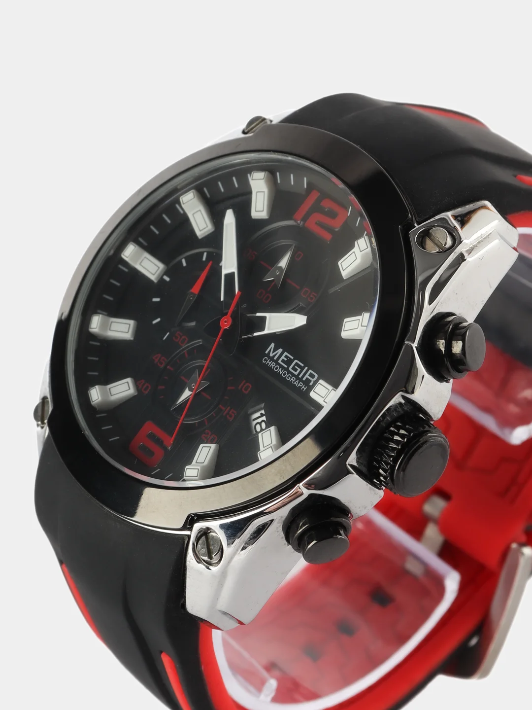 Серебряный часы наручные Megir 2063G