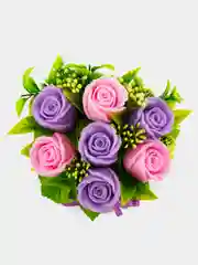 Лавандовый букет из мыла,мыльных роз,подарочный набор, подарок учителю,коллеге