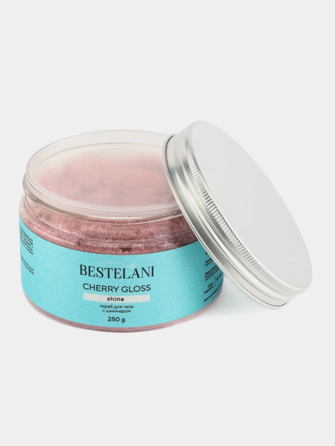 Скраб для тела с шиммером Cherry gloss, антицеллюлитный, BESTELANI, 250 мл