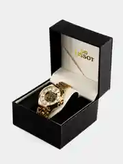 Золотой часы наручные механические Tissot скелетон