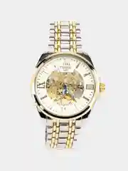 Лимонный часы наручные механические Tissot скелетон