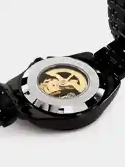 Черный часы наручные механические Tissot скелетон