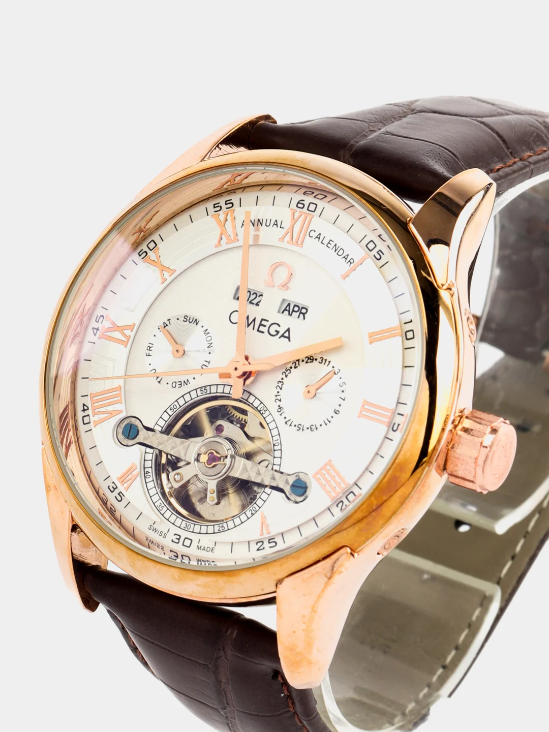 Коричневый часы механические Omega