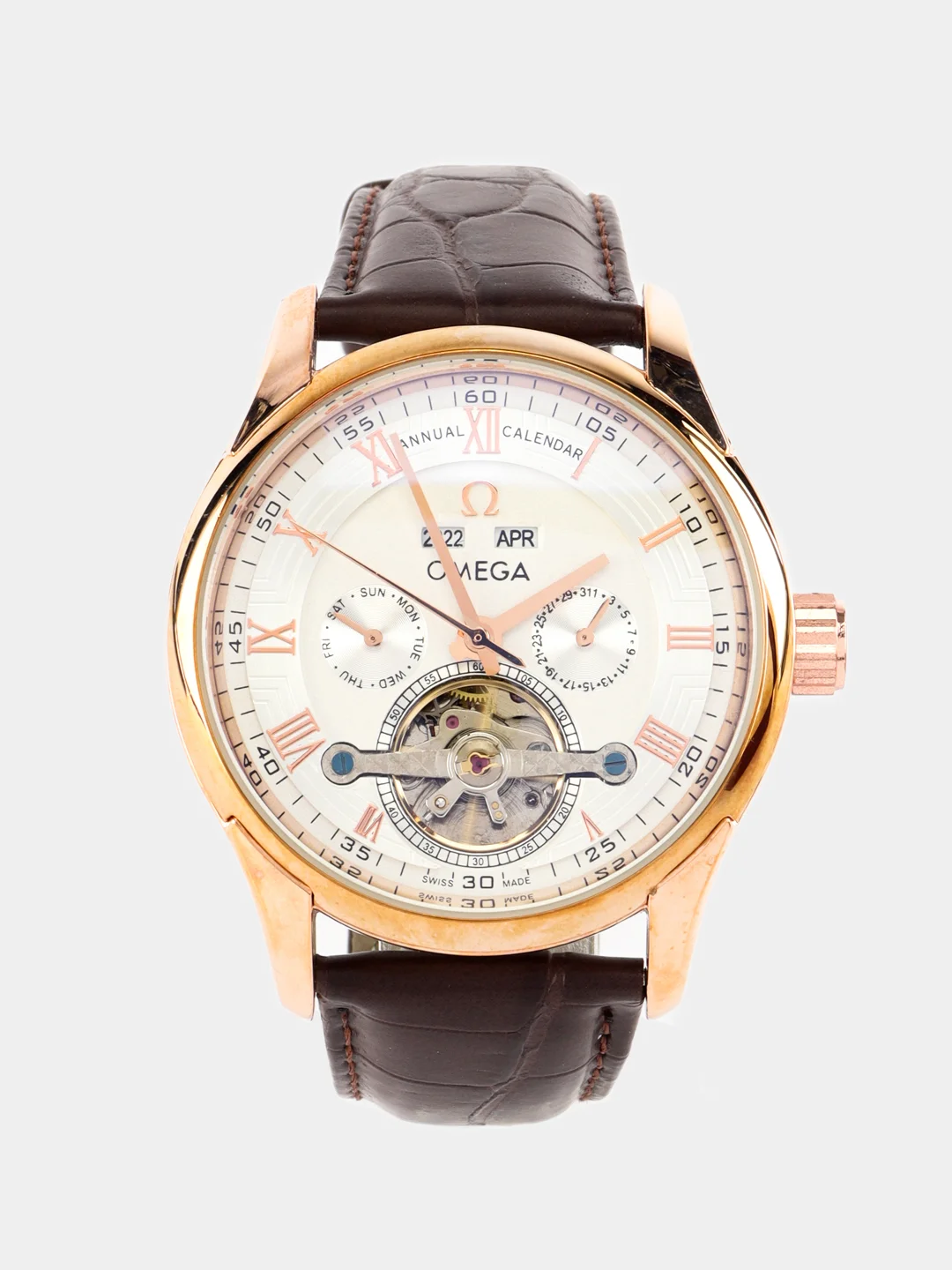 Коричневый часы механические Omega