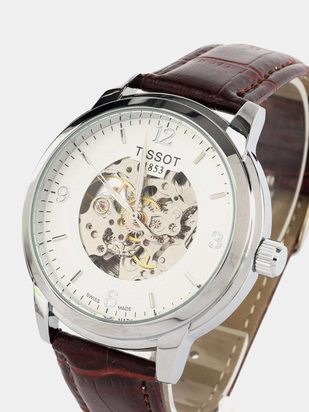 Багровый часы наручные, механические, Tissot