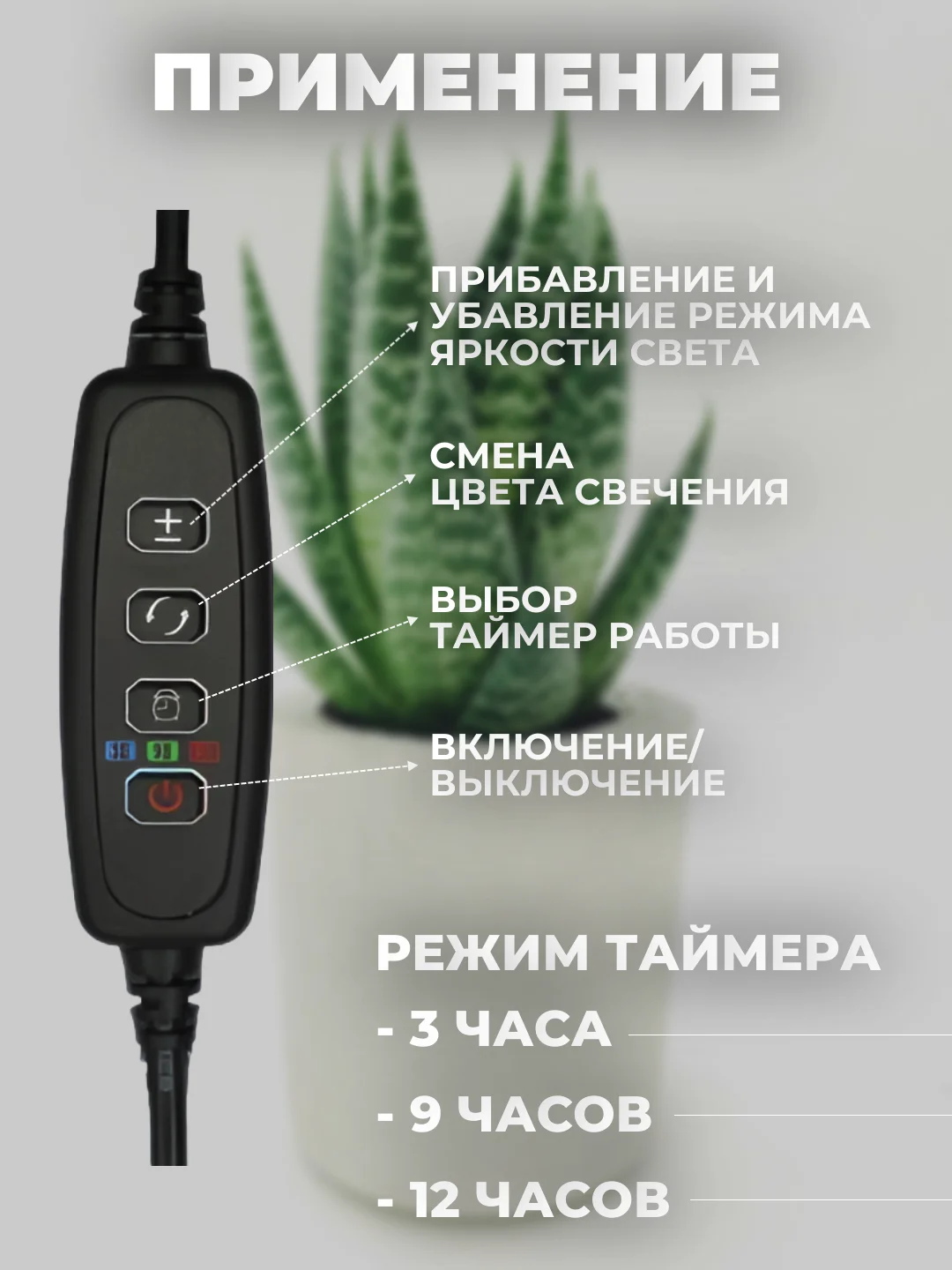 Черный фитолампа для растений, цветов, фитолампа для рассады, USB лампа