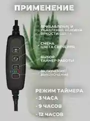 Черный фитолампа для растений, цветов, фитолампа для рассады, USB лампа