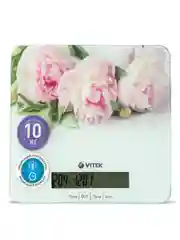 Весы кухонные электронные Vitek VT-2414 макс.вес:10кг белый/цветы