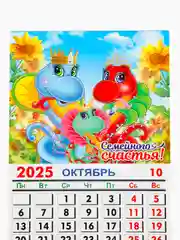 Горчичный магнит Календарь отрывной "Символ года 2025 Змея"