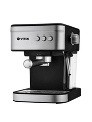 Кофеварка рожковая Vitek VT-8468 1000Вт черный/стальной