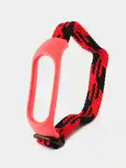 Алый ремешок матерчатый с пряжкой, для Xiaomi Mi Band 3, 4, 5, 6, 7