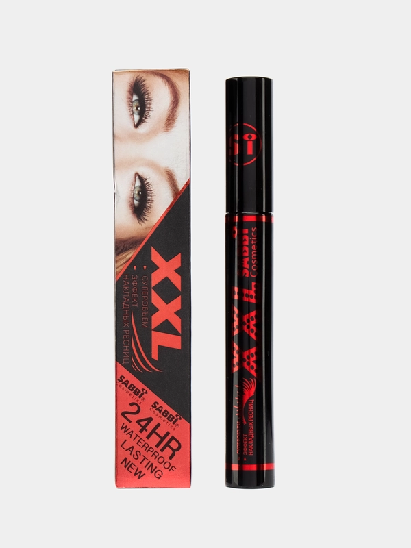 Тушь для ресниц XXL Суперобъем, эффект накладных ресниц, чёрная