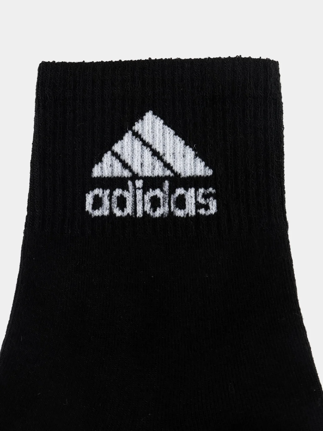 Носки женские спортивные с вышитым принтом Адидас (Adidas) средней длины хлопок, 5 пар
