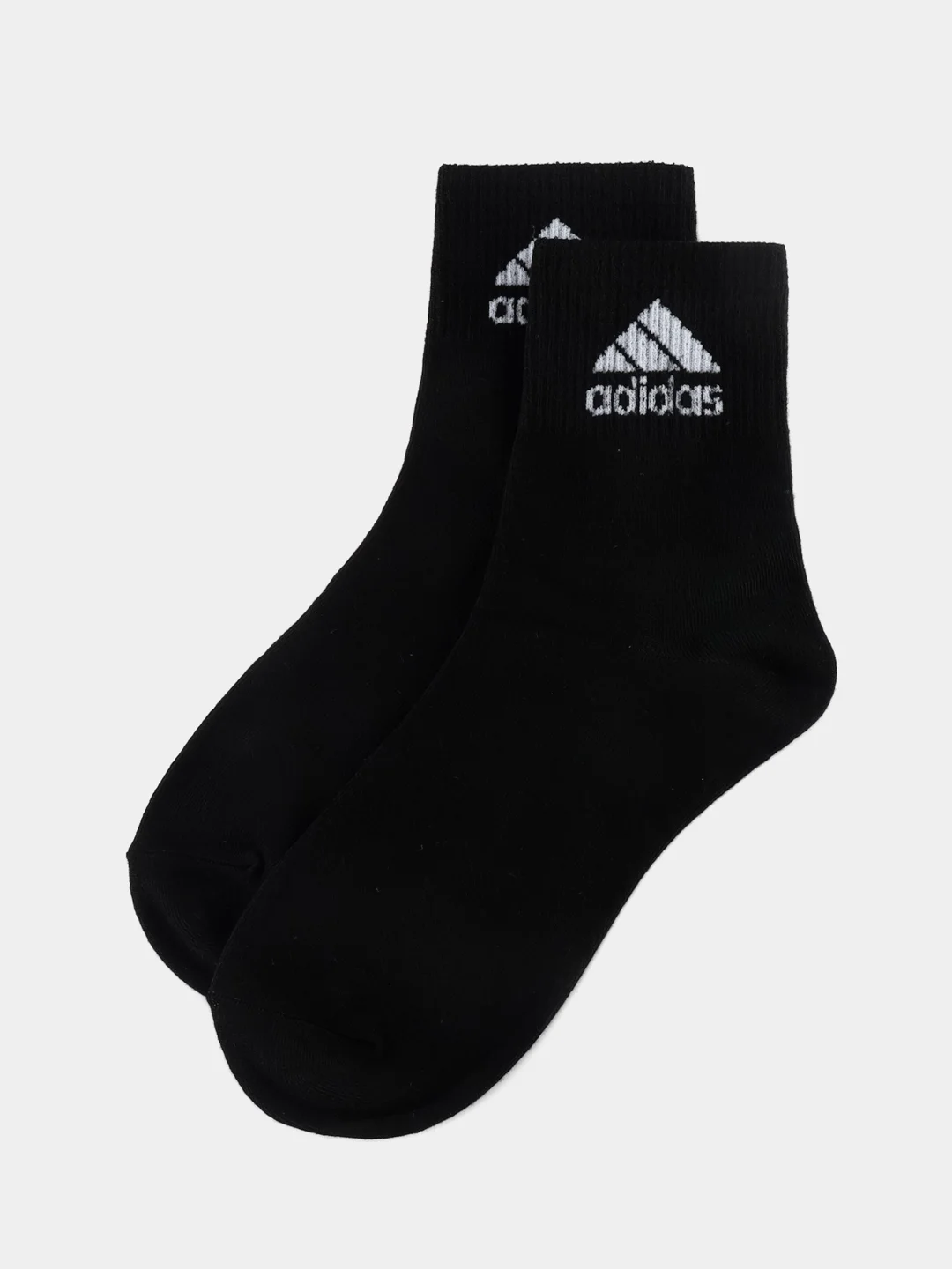 Носки женские спортивные с вышитым принтом Адидас (Adidas) средней длины хлопок, 5 пар