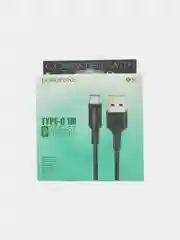 Черный кабель для зарядки Borofon BX1 Micro 2A, Type-C 3A