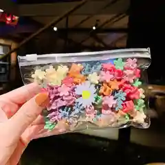 Розовый заколки, крабики детские в косметичке 50 (+-5) шт