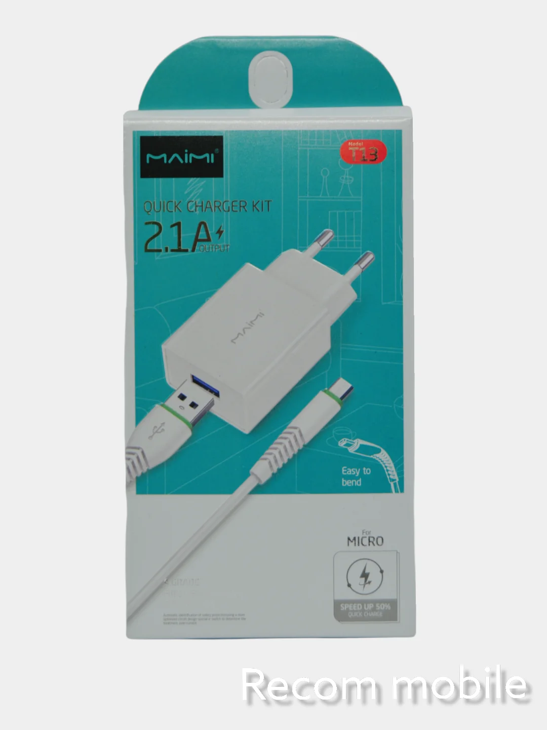 Сетевое зарядное устройство / СЗУ Maimi T13 Type-C , iPhone , Micro USB ( Блок питания )