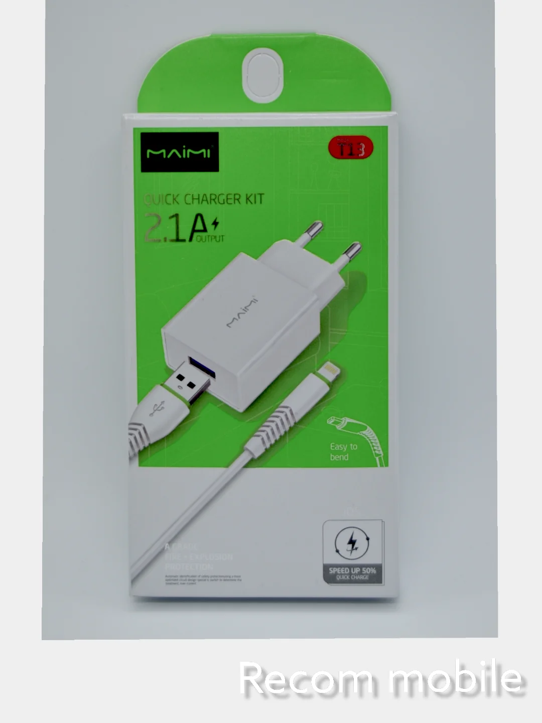 Сетевое зарядное устройство / СЗУ Maimi T13 Type-C , iPhone , Micro USB ( Блок питания )