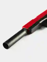 Красный пистолет игрушечный Glock с мягкими пулями EVA и гильзами, перезаряжаемый Глок