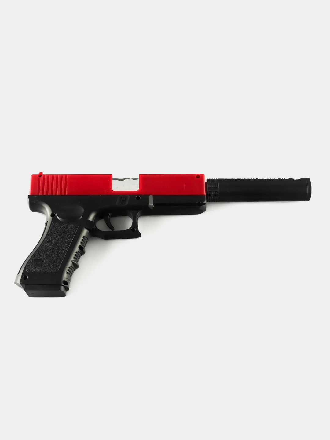 Красный пистолет игрушечный Glock с мягкими пулями EVA и гильзами, перезаряжаемый Глок