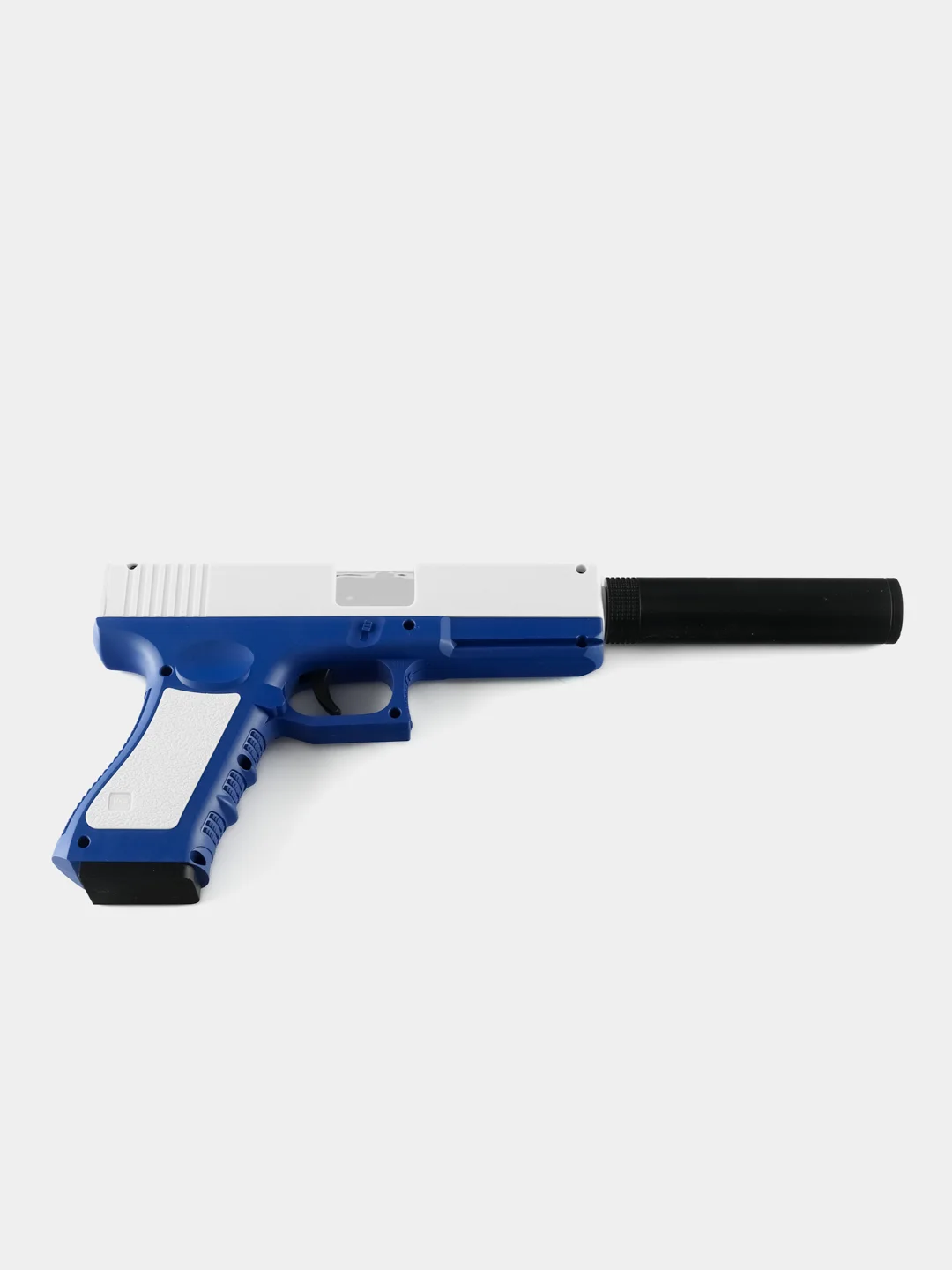 Синий пистолет игрушечный Glock с мягкими пулями EVA и гильзами, перезаряжаемый Глок